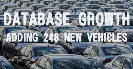 Neueste Version der Fahrzeugdatenbank: 248 Neuzugänge in 5 Hauptkategorien